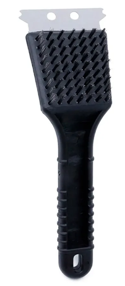 ESCOVA LIMPA GRELHAS DE AÇO COM RASPADOR - ESCOVA LIMPA GRELHAS DE AÇO COM RASPADOR