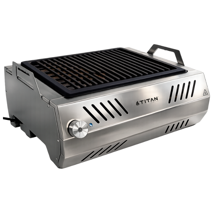 Churrasqueira Elétrica Portátil de Bancada em Inox Decorgrill Titan