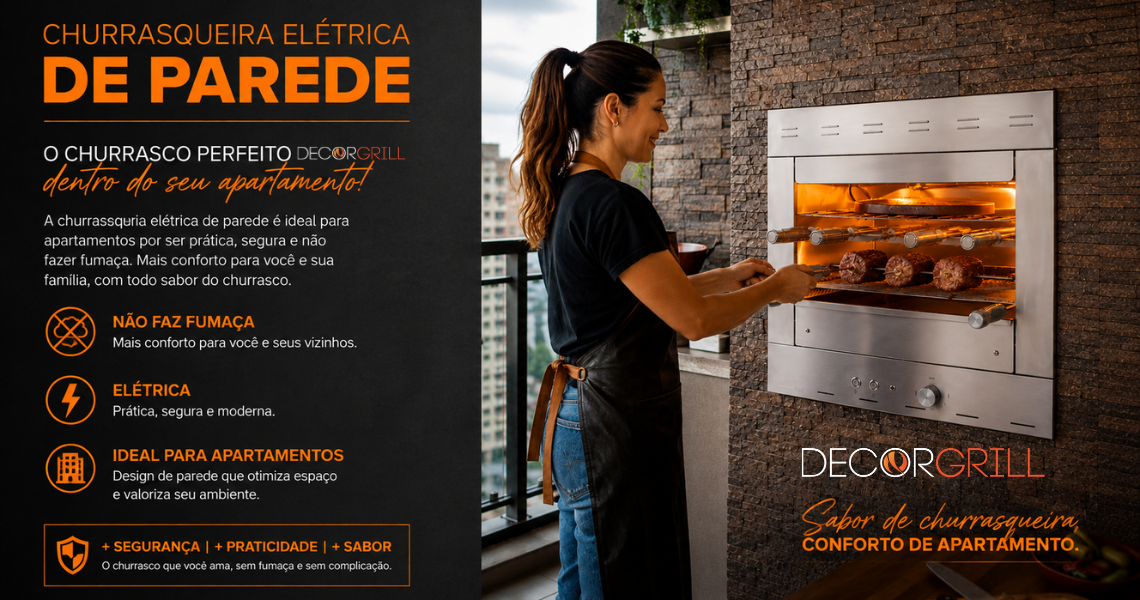 Churrasco prático com a Churrasqueira Elétrica Prime Infinity Titan