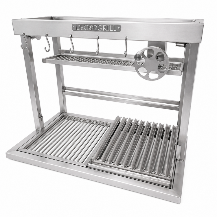 Grill em inox 304 com elevação volante comander