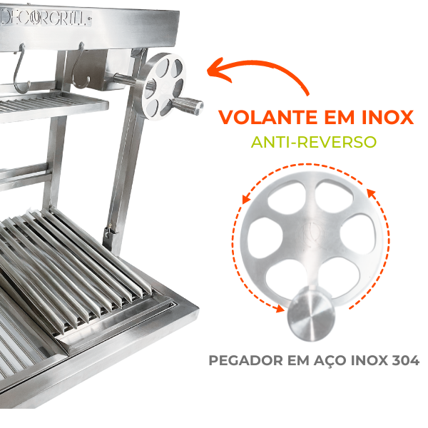 Grill de Elevação com volante