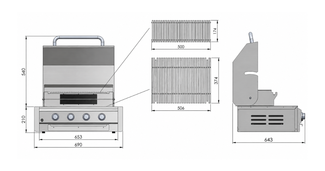 Medidas espaçosas para um ótimo churrasco!