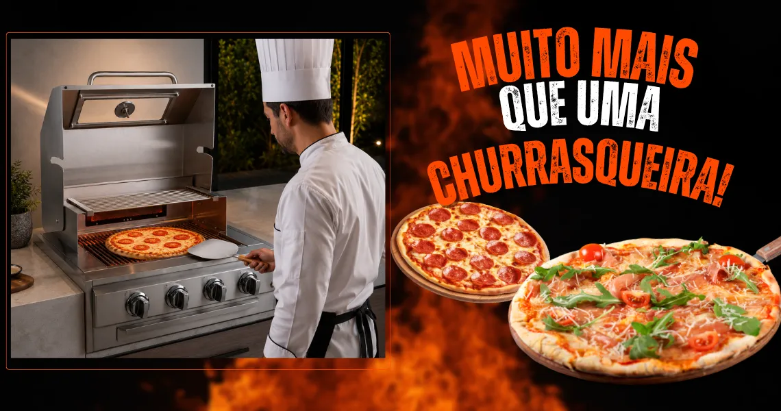 Churrasqueira A Gas De Embutir Faz Pizza