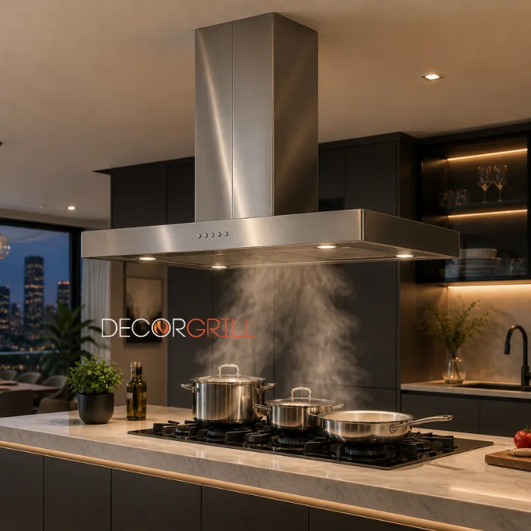 Coifa De Ilha Em Inox Decorgrill